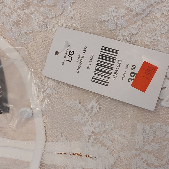 NWT Suzy Shier White Top Size LG - Picture 5 of 5